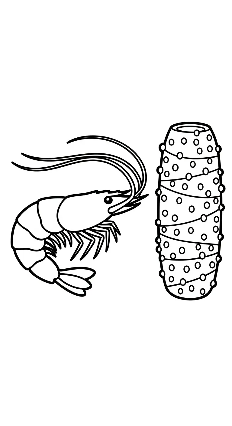 tranh tô màu Tôm cho bé 7 tuổi