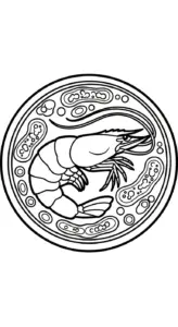 tranh tô màu Tôm cho bé 8 tuổi