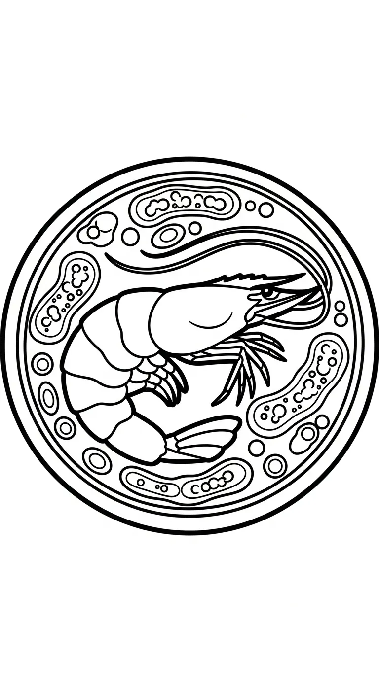 tranh tô màu Tôm cho bé 8 tuổi