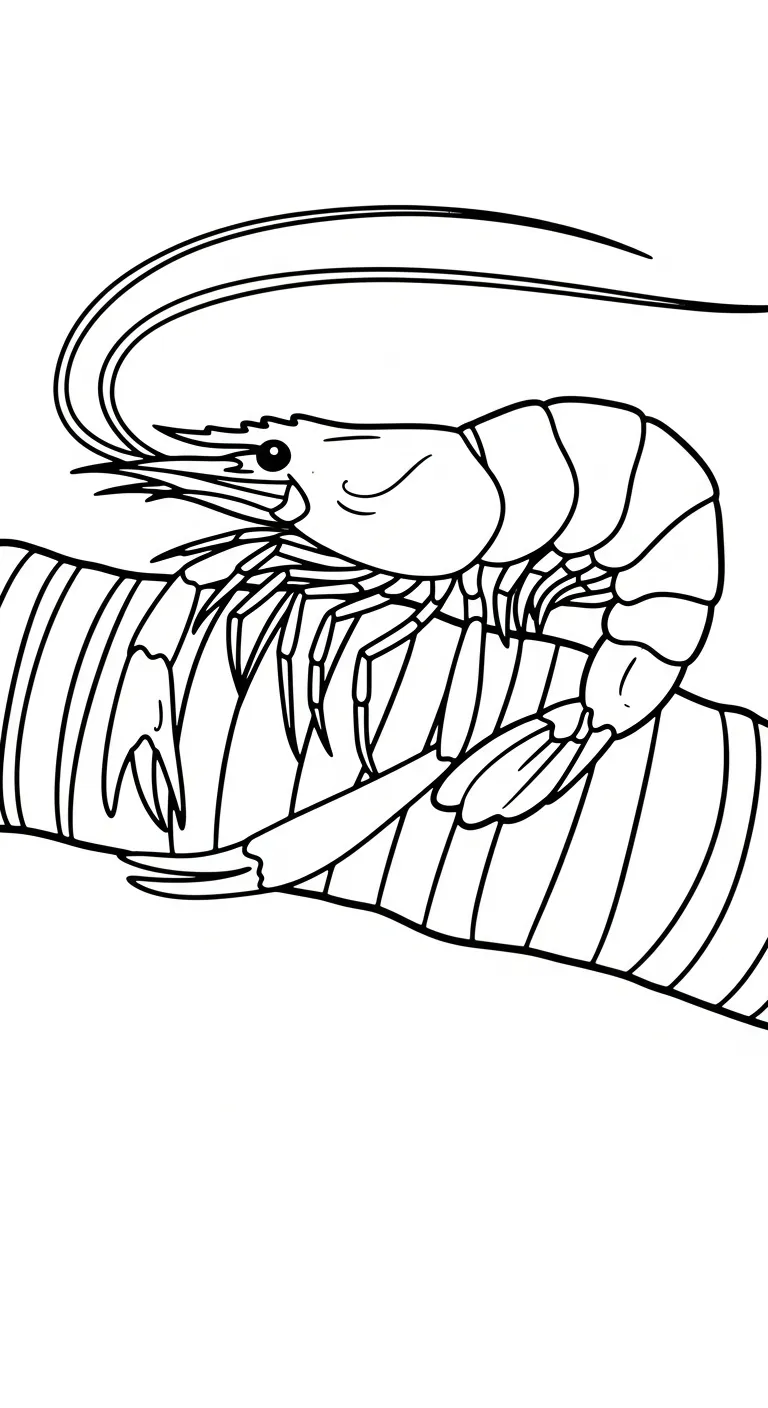 tranh tô màu Tôm cho bé 8 tuổi miễn phí