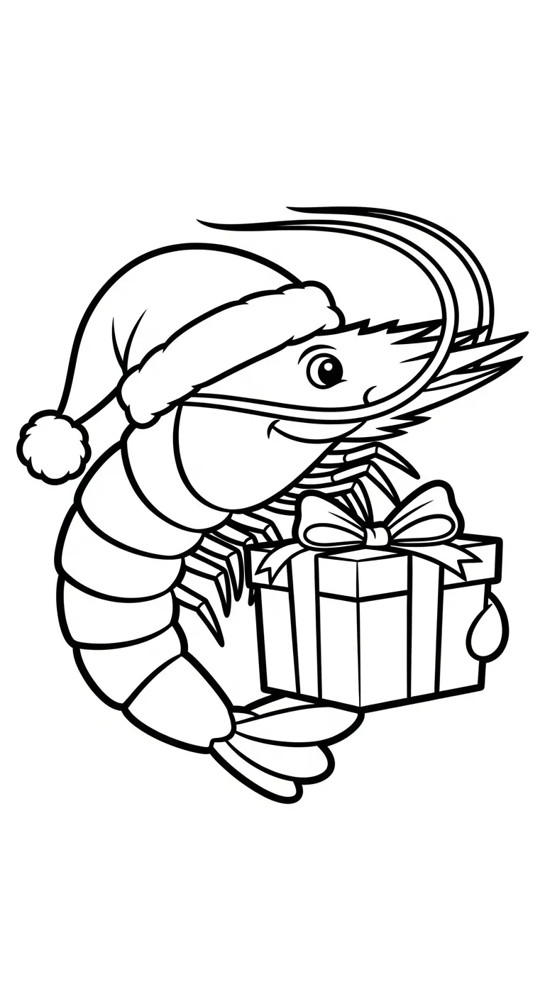 mẫu in tranh tô màu Tôm cho bé