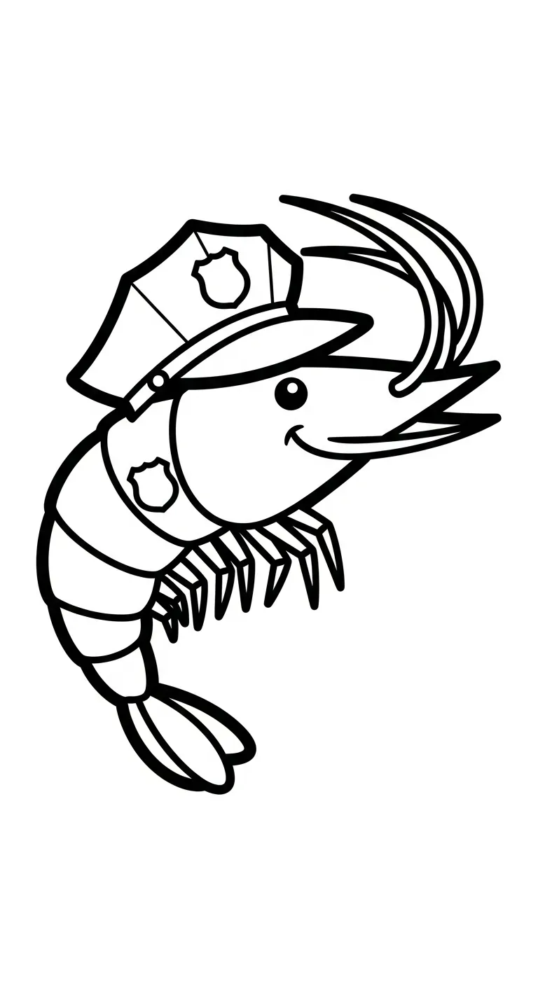 download hình tô màu Tôm miễn phí