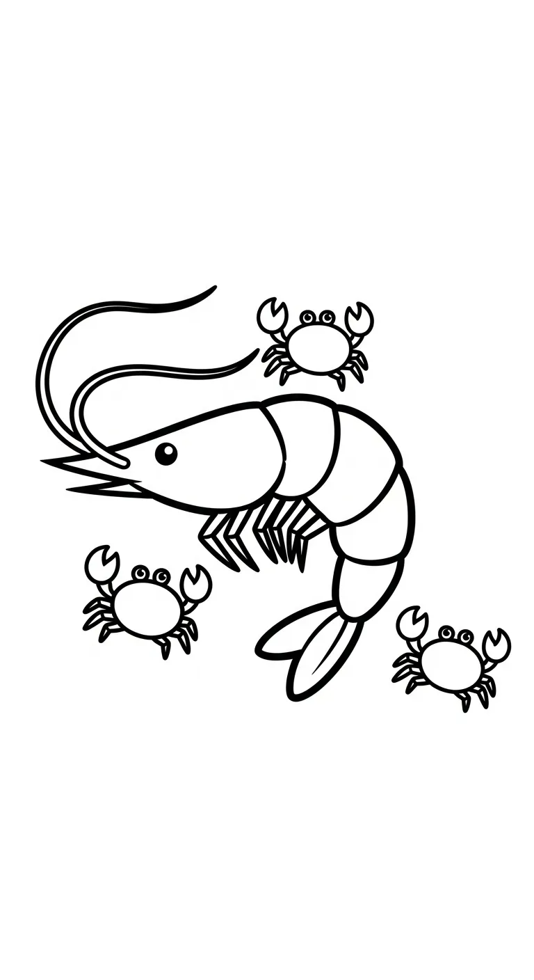 tranh tô màu Tôm cho bé 4 tuổi 1