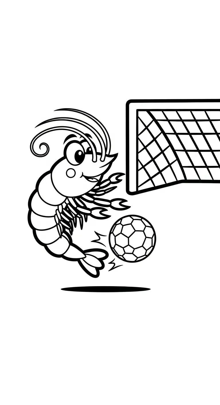 hình tô màu Tôm cho bé 8 tuổi