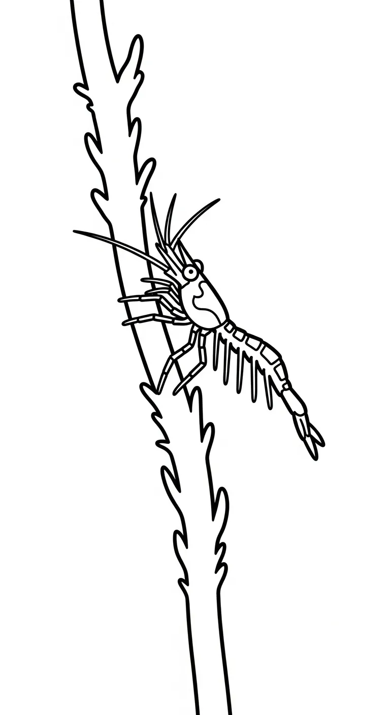 in hình tô màu Tôm khổ A4