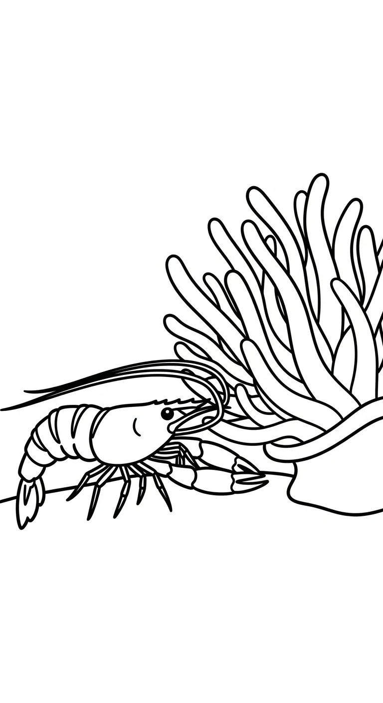 tranh tô màu Tôm cho bé 8 tuổi 1