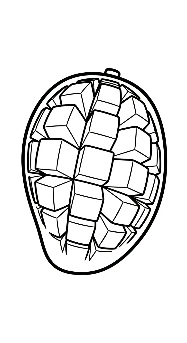 tranh tô màu Xoài cho bé 3 tuổi miễn phí