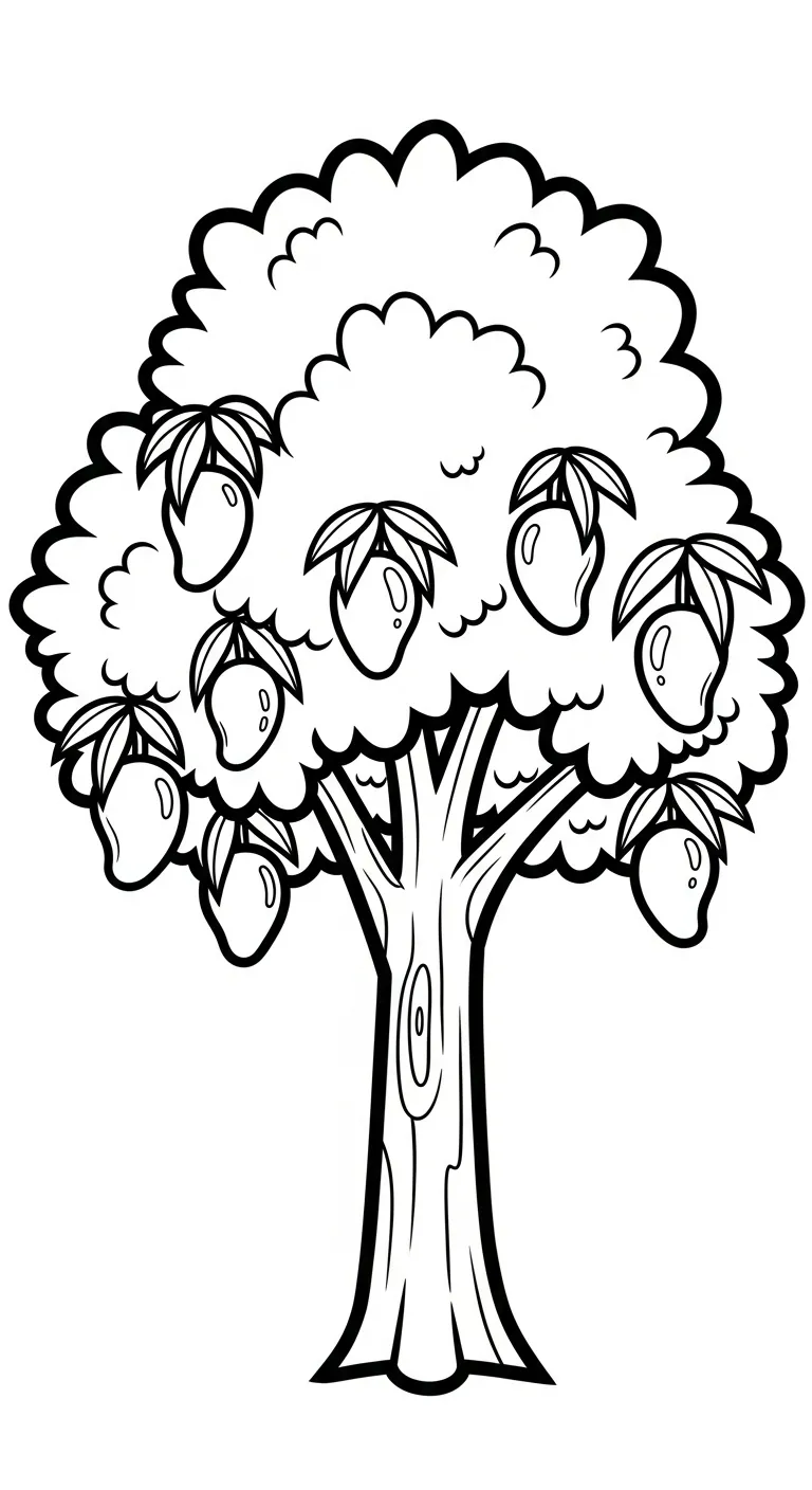 in tranh tô màu Xoài cho bé 7 tuổi 1