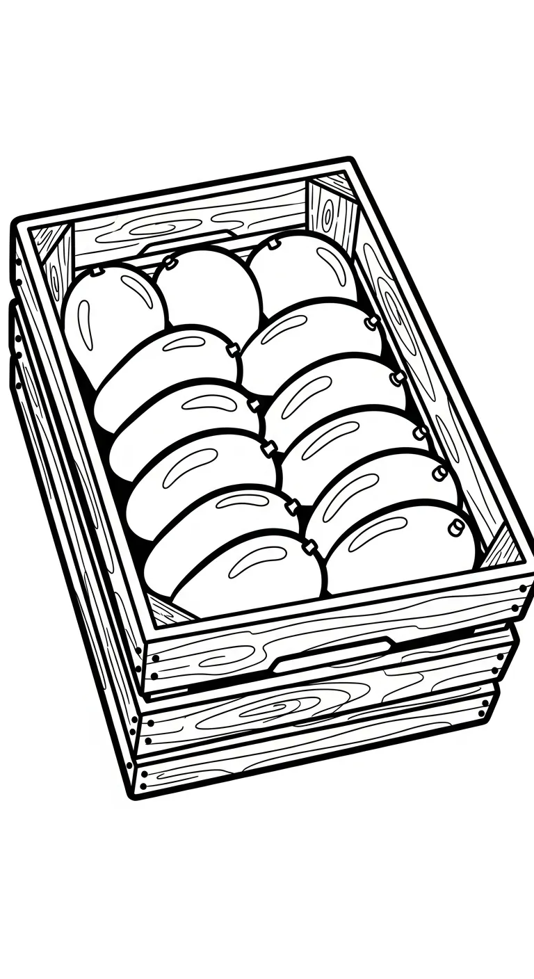 tranh tô màu Xoài cho bé 4 tuổi