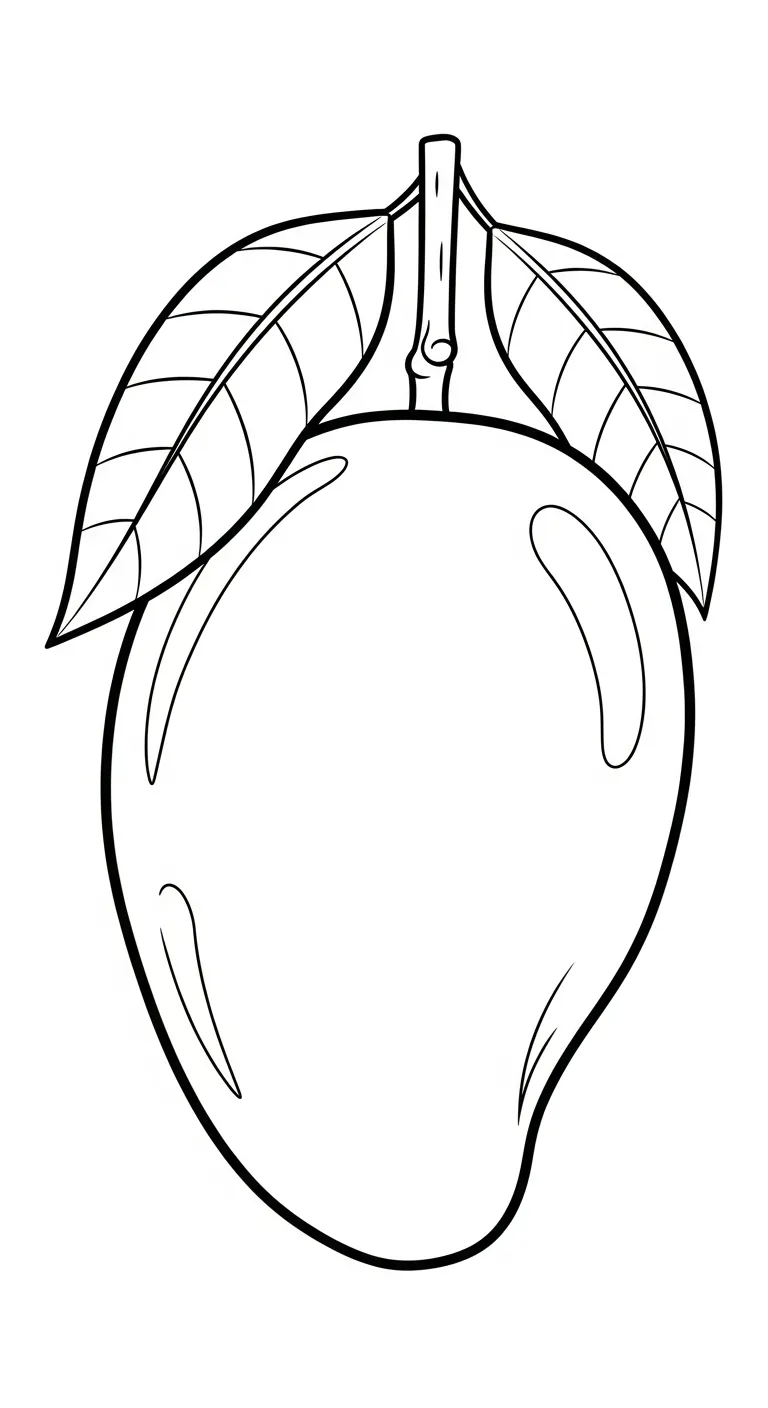 mẫu in hình tô màu Xoài cho bé