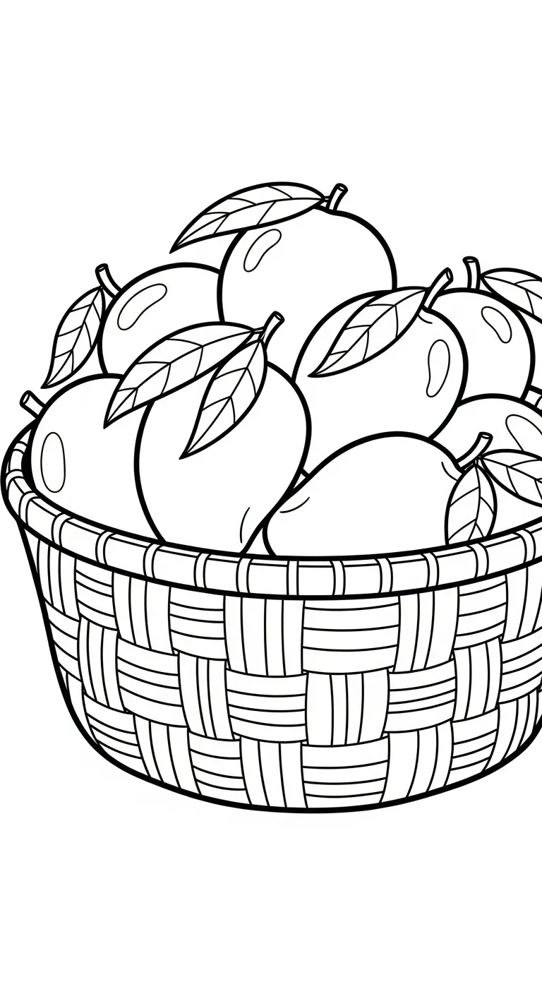 tranh tô màu Xoài cho bé đơn giản