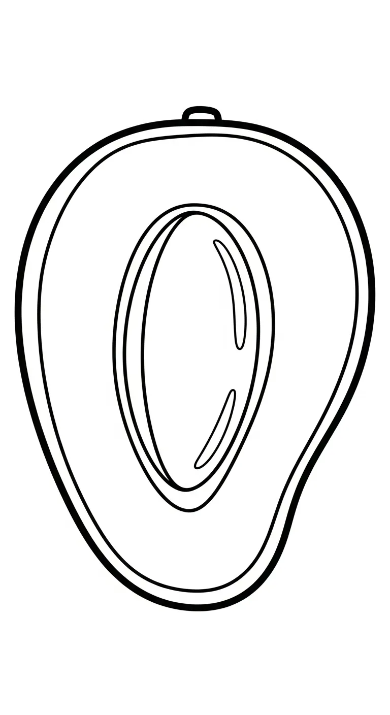 mẫu hình tô màu Xoài cho bé