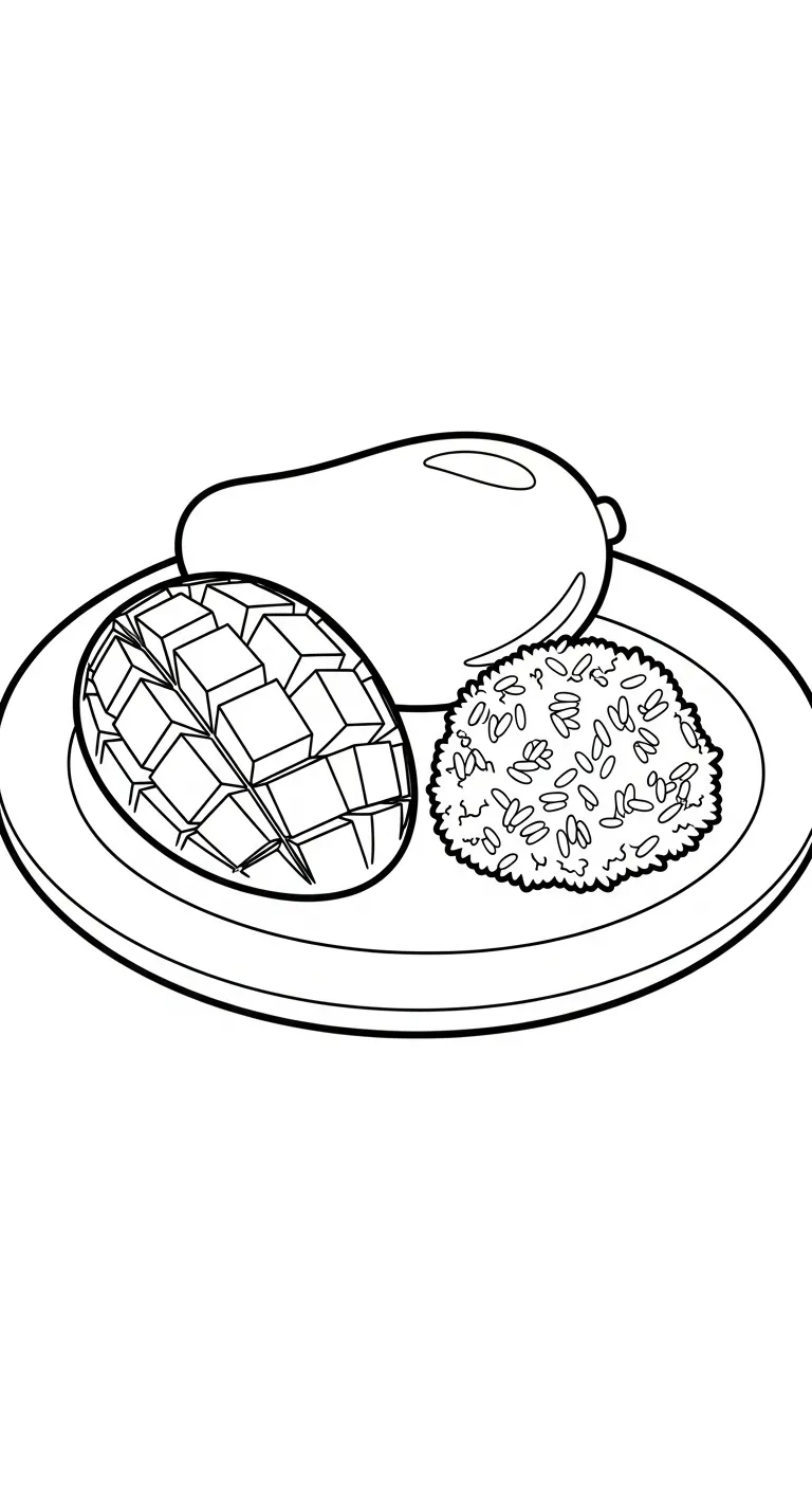 tranh tô màu Xoài cho bé 7 tuổi miễn phí