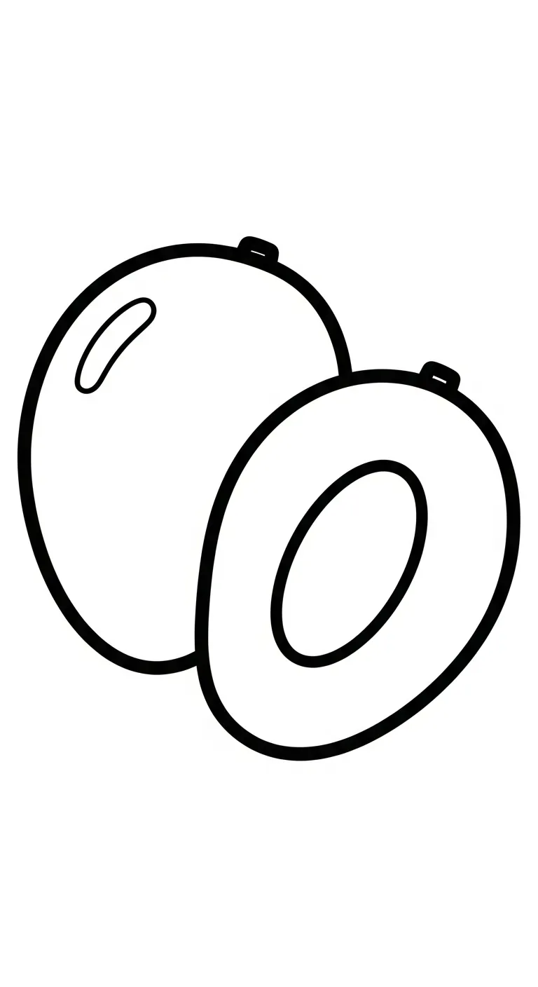 tranh tô màu Xoài cho bé đơn giản 1