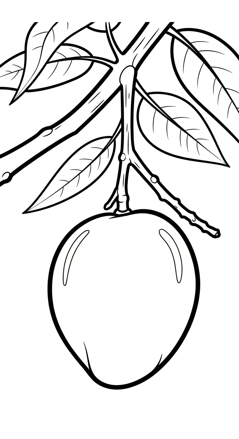 hình tô màu Xoài cho bé tải miễn phí