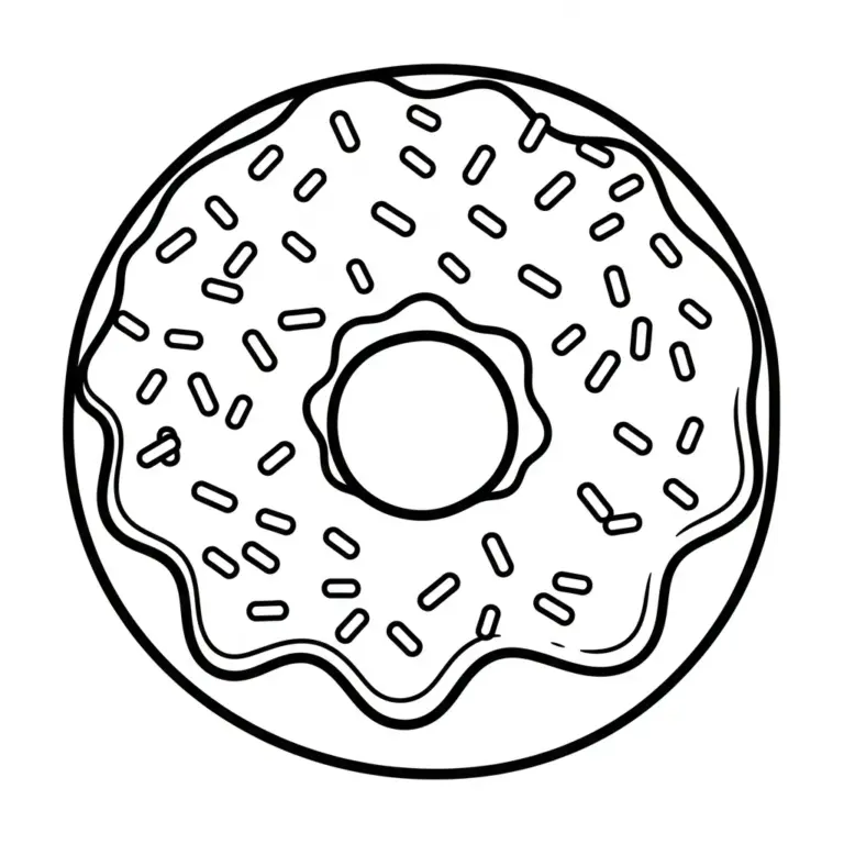Tranh tô màu Bánh Donut