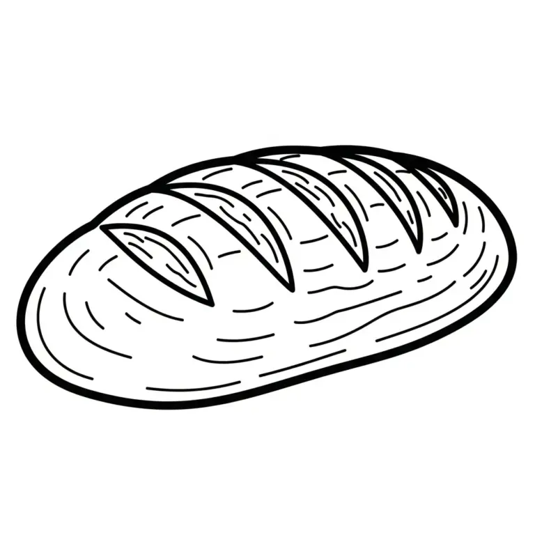 Tranh tô màu Bánh Mì