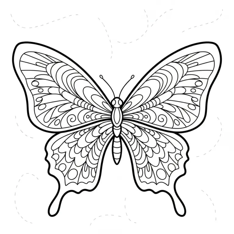 Tranh tô màu Bướm