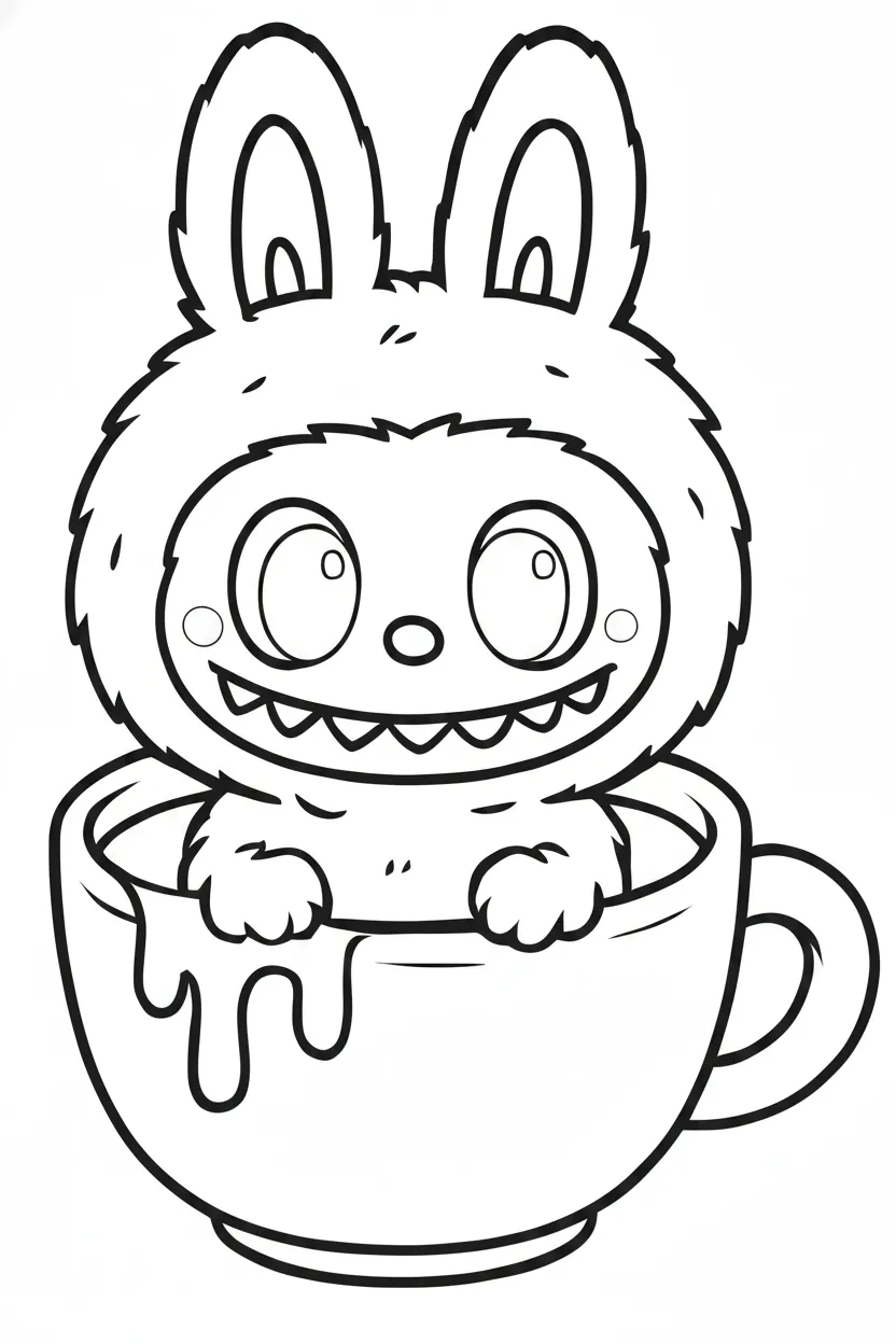 tranh tô màu labubu rõ nét