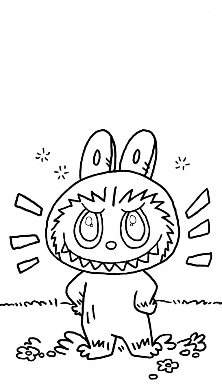 mẫu tranh tô màu labubu cho bé