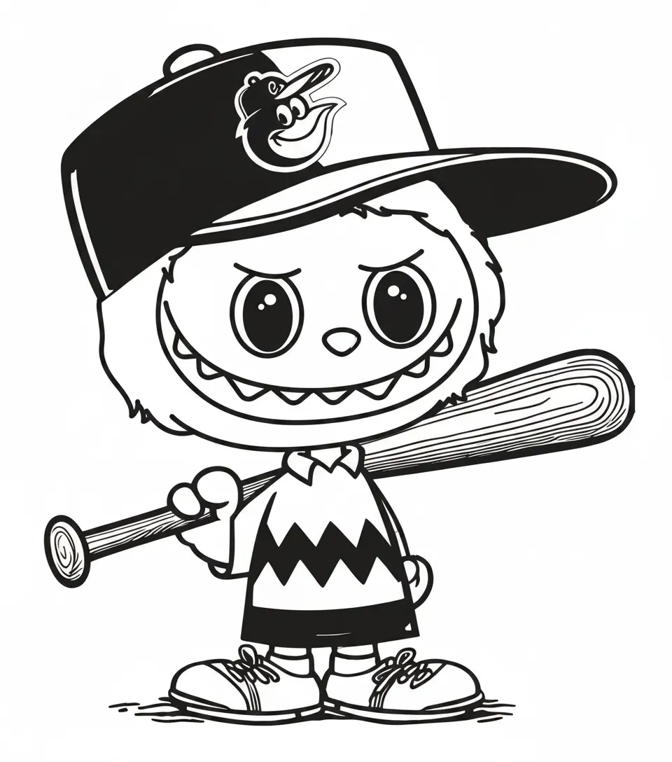 in tranh tô màu labubu cho bé 3 tuổi