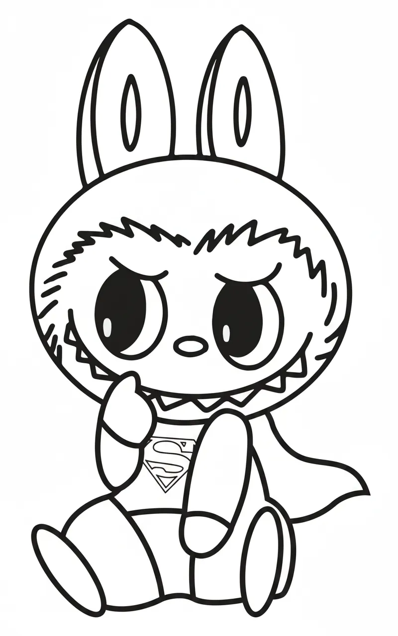 in tranh tô màu labubu cho bé 5 tuổi