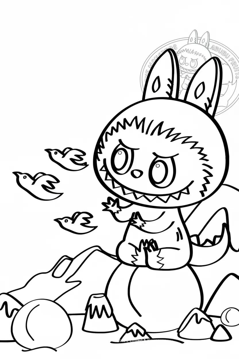 tải hình tô màu labubu pdf