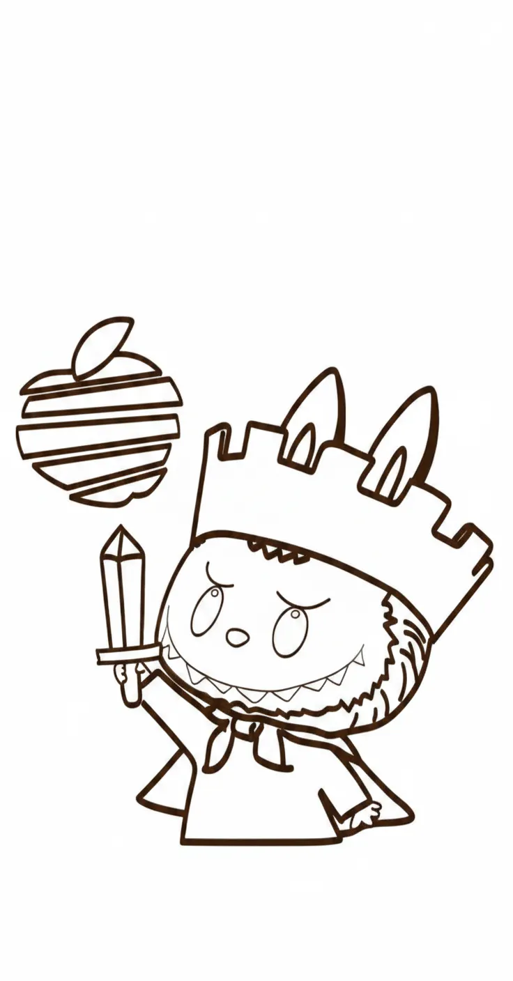 hình tô màu labubu cho bé 3 tuổi