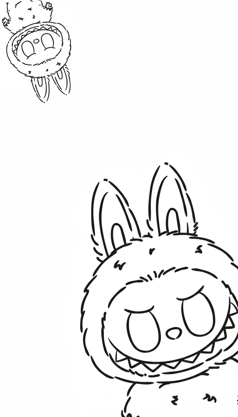 tải tranh tô màu labubu cho bé 6 tuổi