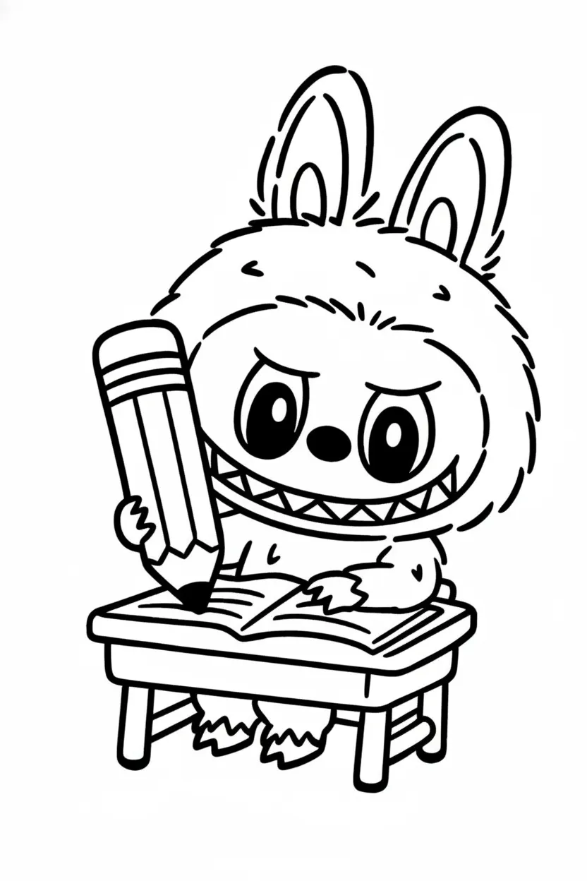 tải tranh tô màu labubu cho bé 4 tuổi