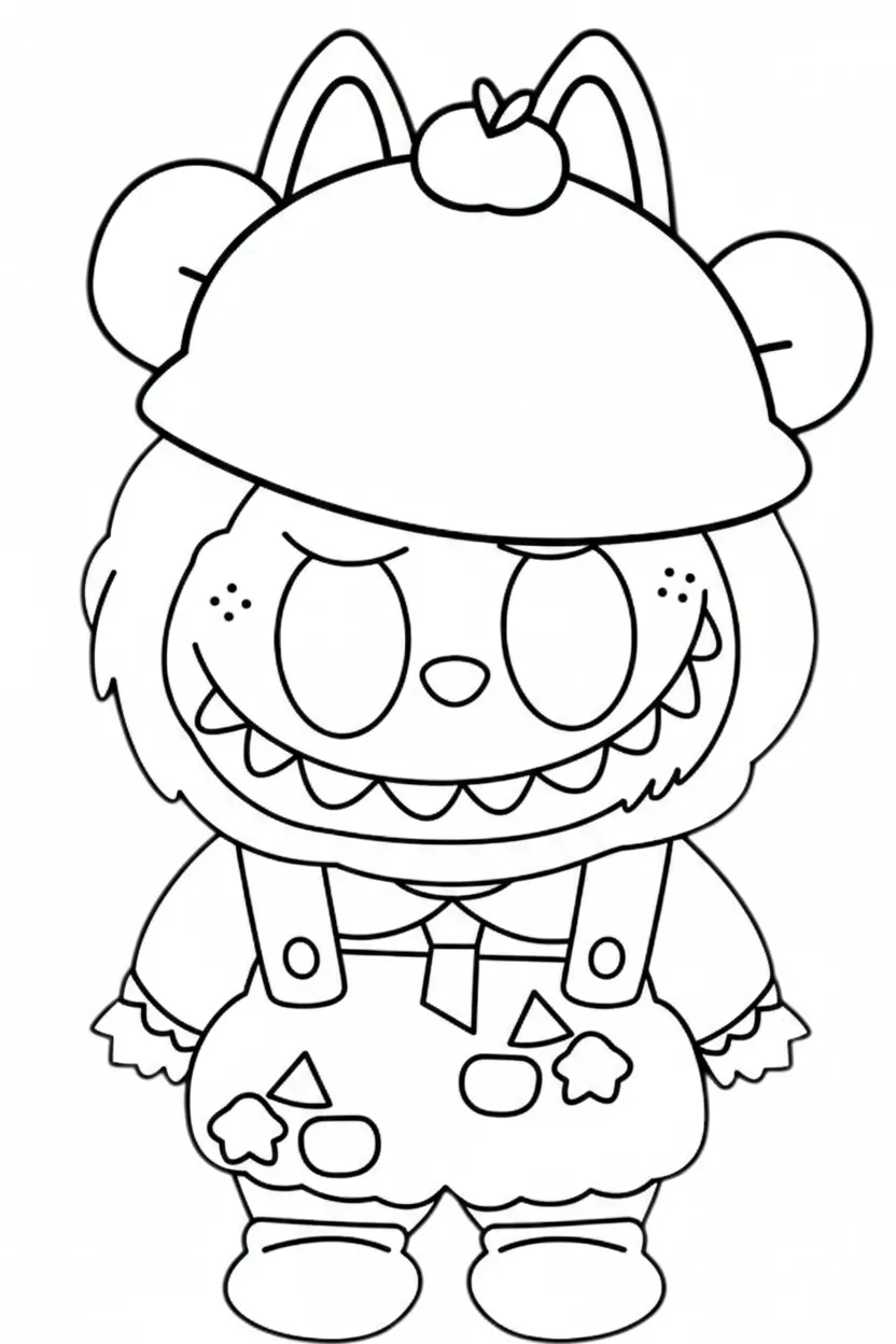 hình tô màu labubu cho bé