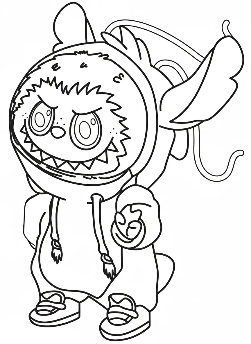 tranh tô màu labubu cho bé 7-8 tuổi