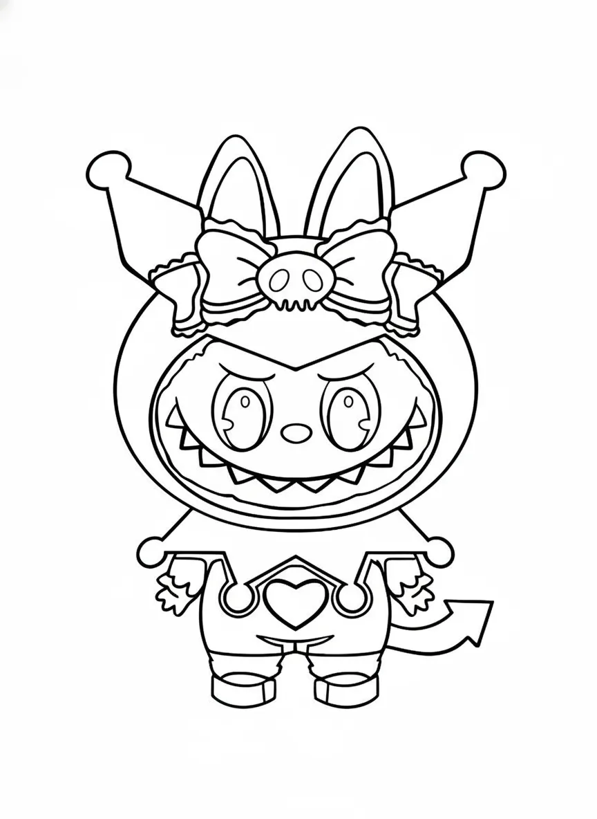 tranh tô màu labubu miễn phí