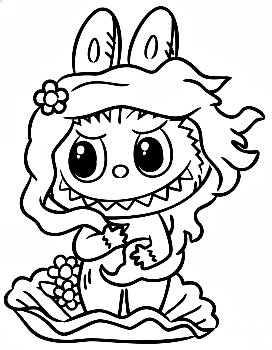 tải hình tô màu labubu cho bé 4 tuổi