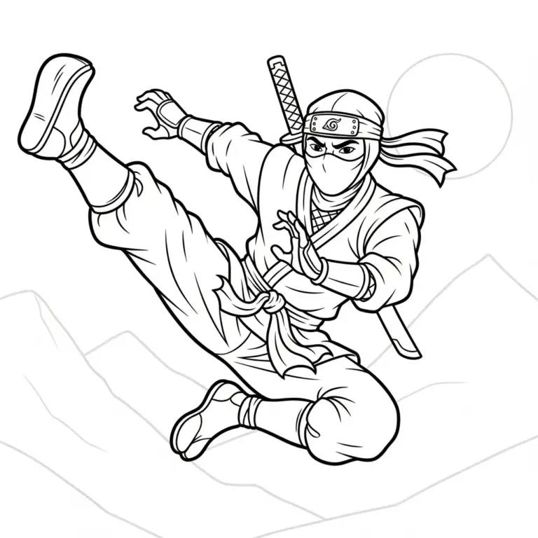 Tranh tô màu Ninja