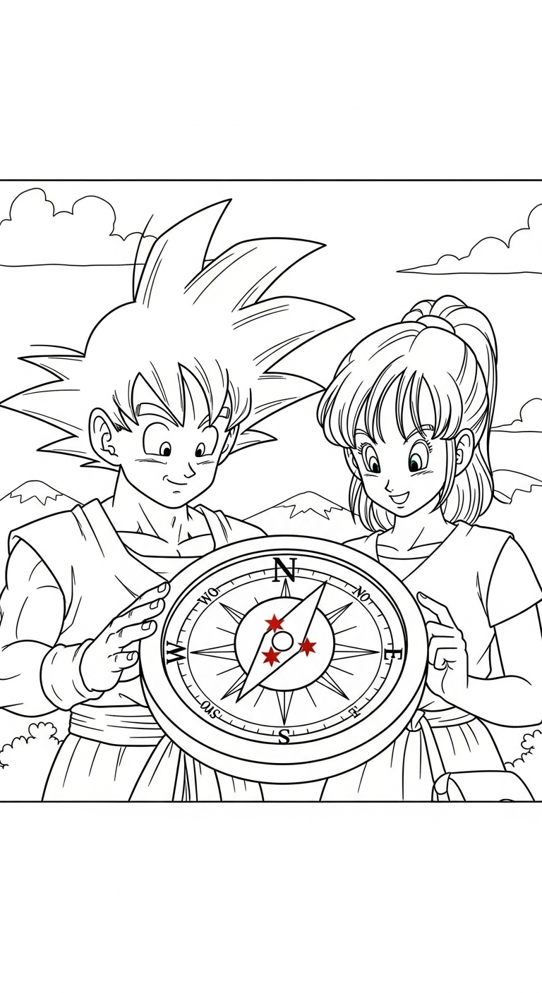 tranh tô màu Songoku cho trẻ em