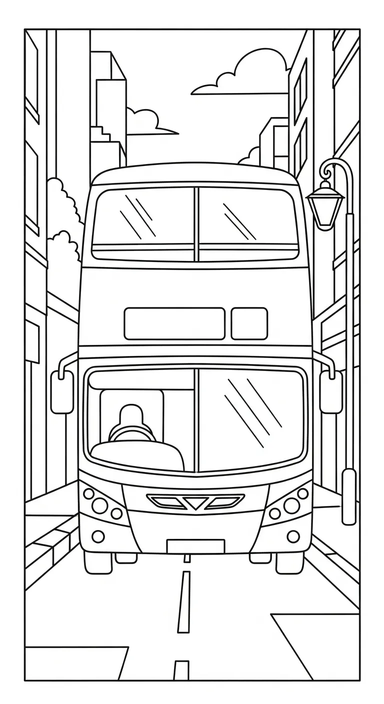hình tô màu Tranh Tô Màu Xe Buýt cho bé 3 tuổi miễn phí