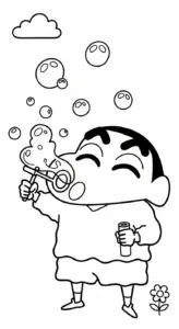 mẫu tranh tô màu Tranh Tô Màu Shin cho bé
