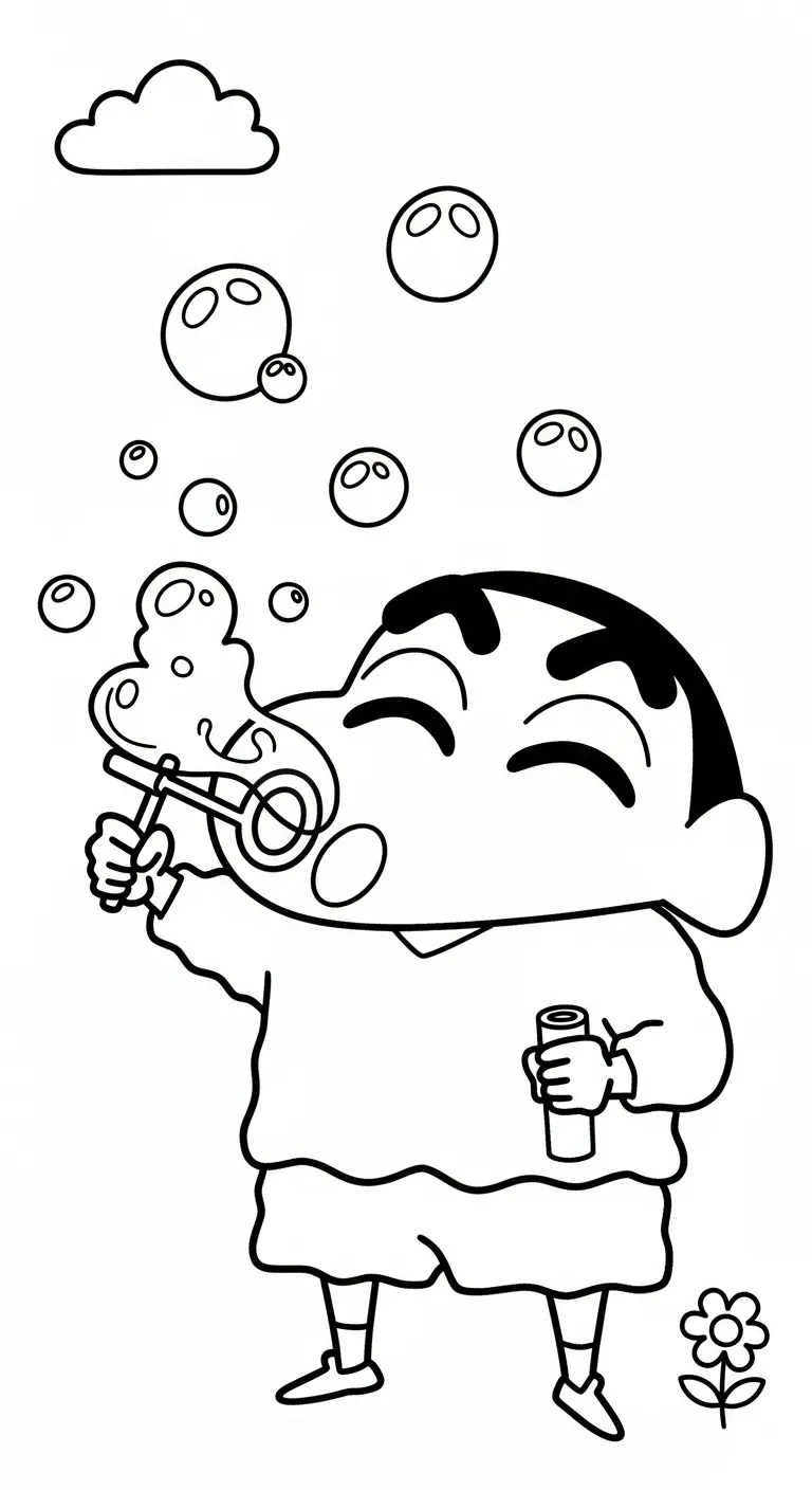 mẫu tranh tô màu Tranh Tô Màu Shin cho bé 1