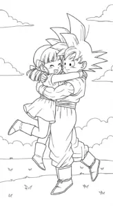 tải hình tô màu Songoku cho bé 4 tuổi