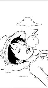 tải hình tô màu Luffy miễn phí