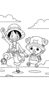 tải tranh tô màu Luffy cho bé miễn phí