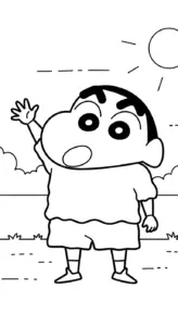 hình tô màu Tranh Tô Màu Shin cho bé 7 tuổi miễn phí