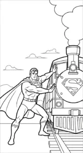in hình tô màu Tranh Tô Màu Superman miễn phí
