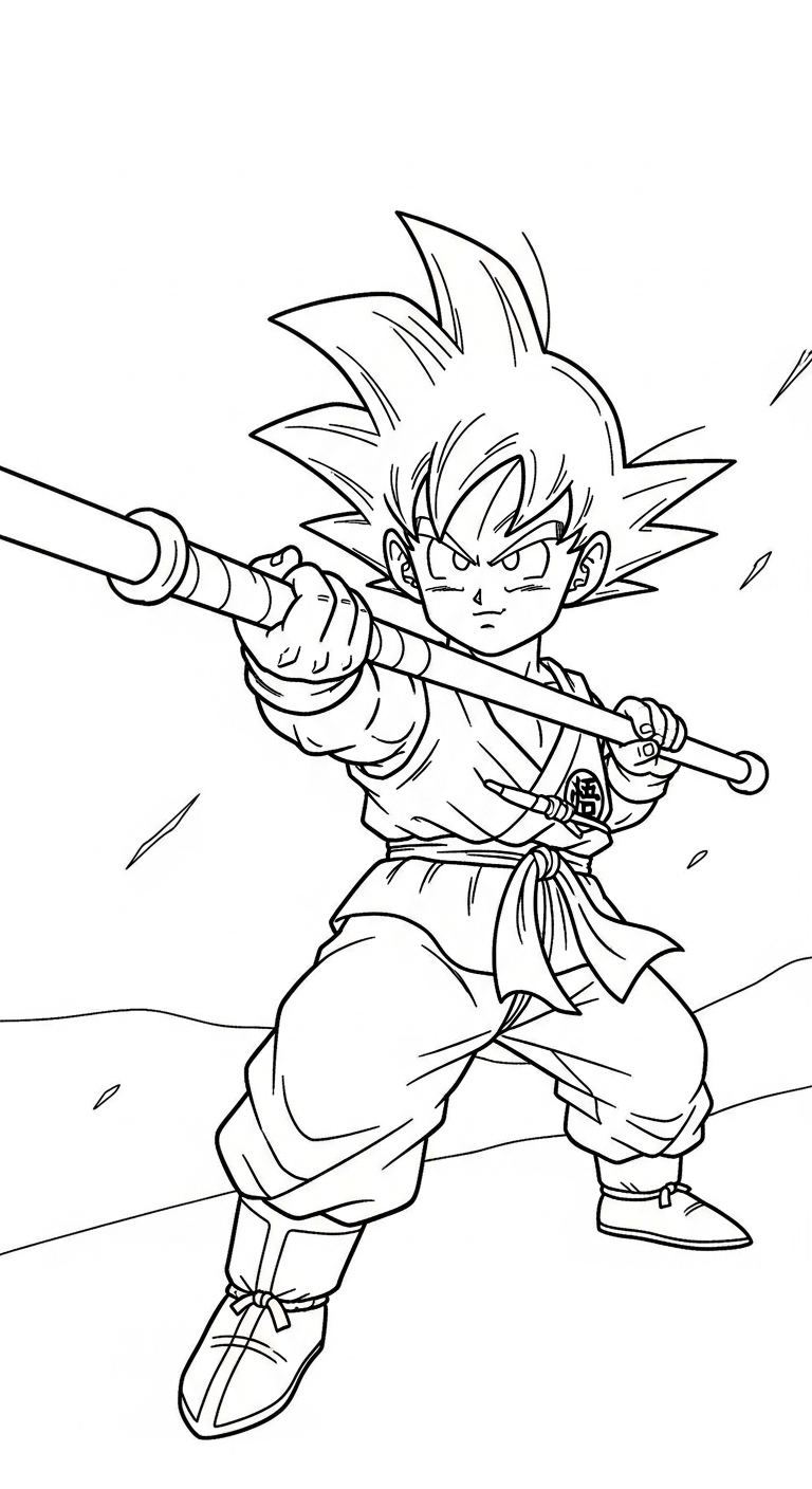 tranh tô màu Songoku tập tô