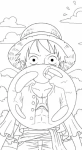 tải tranh tô màu Luffy cho bé