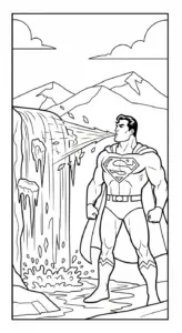 in tranh tô màu Tranh Tô Màu Superman cho bé 6 tuổi