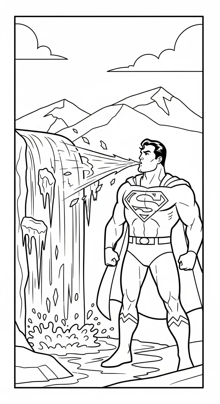 in tranh tô màu Tranh Tô Màu Superman cho bé 6 tuổi