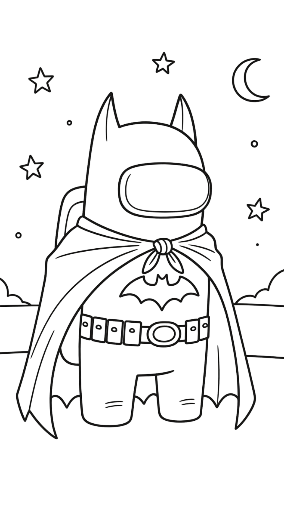 tải hình tô màu Among Us cho bé 7 tuổi