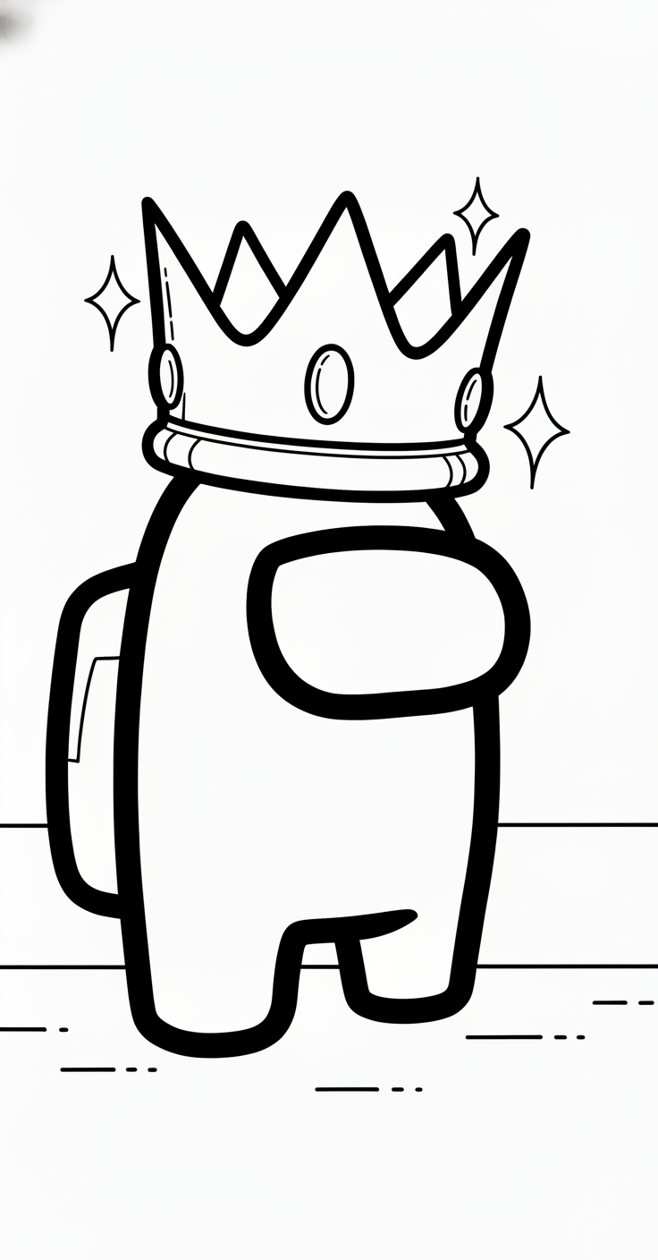 hình tô màu Among Us cho bé